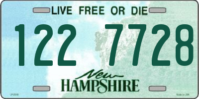 NH license plate 1227728