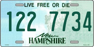 NH license plate 1227734
