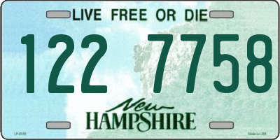 NH license plate 1227758