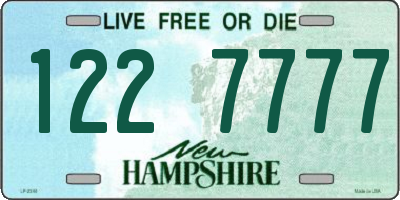 NH license plate 1227777