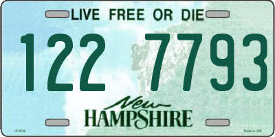 NH license plate 1227793