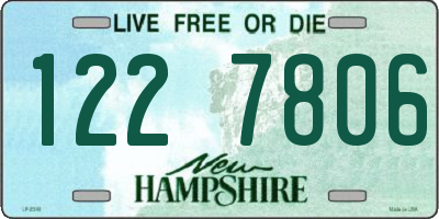 NH license plate 1227806