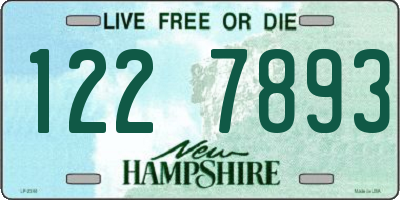 NH license plate 1227893