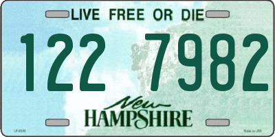 NH license plate 1227982