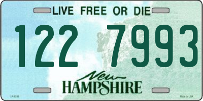 NH license plate 1227993
