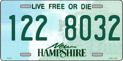 NH license plate 1228032