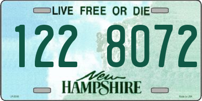 NH license plate 1228072