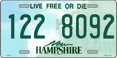 NH license plate 1228092