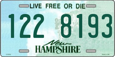 NH license plate 1228193