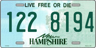 NH license plate 1228194