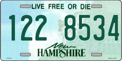 NH license plate 1228534