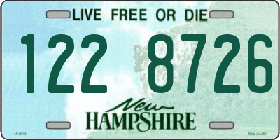 NH license plate 1228726