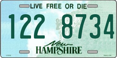 NH license plate 1228734