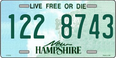 NH license plate 1228743
