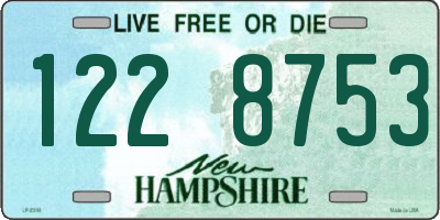 NH license plate 1228753
