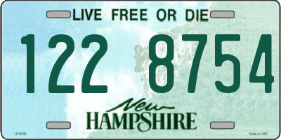 NH license plate 1228754