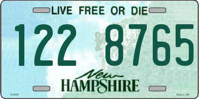 NH license plate 1228765