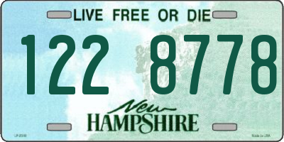 NH license plate 1228778