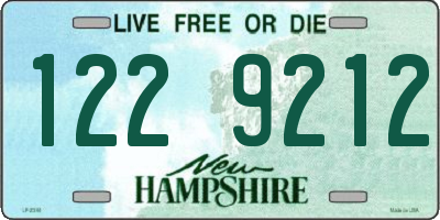 NH license plate 1229212