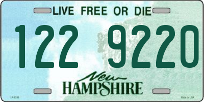 NH license plate 1229220