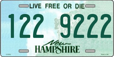 NH license plate 1229222