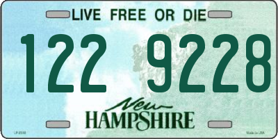 NH license plate 1229228
