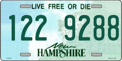 NH license plate 1229288