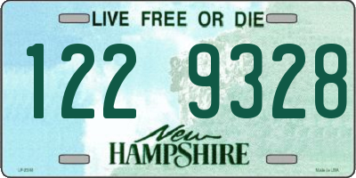 NH license plate 1229328