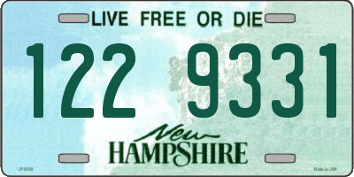 NH license plate 1229331