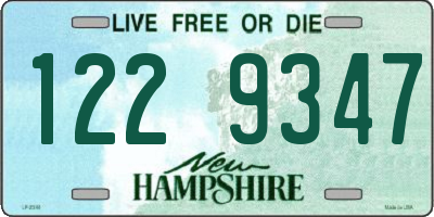 NH license plate 1229347