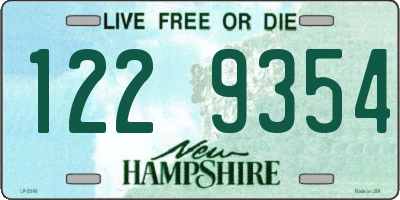 NH license plate 1229354