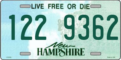 NH license plate 1229362
