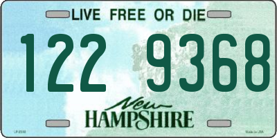 NH license plate 1229368