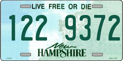 NH license plate 1229372
