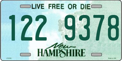 NH license plate 1229378