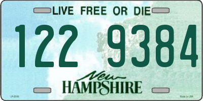 NH license plate 1229384