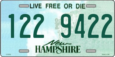 NH license plate 1229422