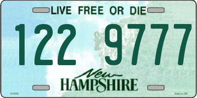 NH license plate 1229777