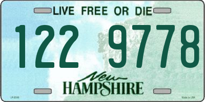 NH license plate 1229778