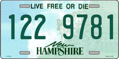 NH license plate 1229781