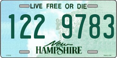 NH license plate 1229783