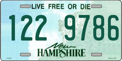 NH license plate 1229786