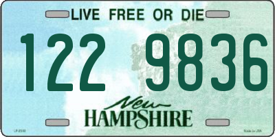 NH license plate 1229836