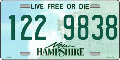 NH license plate 1229838