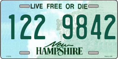 NH license plate 1229842