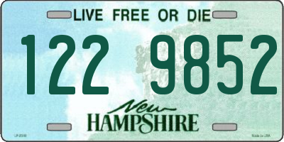 NH license plate 1229852