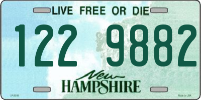 NH license plate 1229882