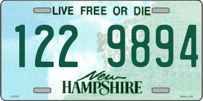 NH license plate 1229894