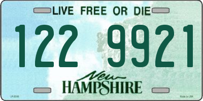 NH license plate 1229921