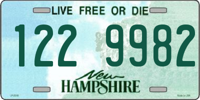 NH license plate 1229982